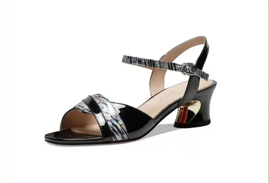 Korea Chunky Woman Shoes Thick Heel Sandals for Women Daily Block Wholesale Chic and Elegant Anti Slip Hot The Best Footwear