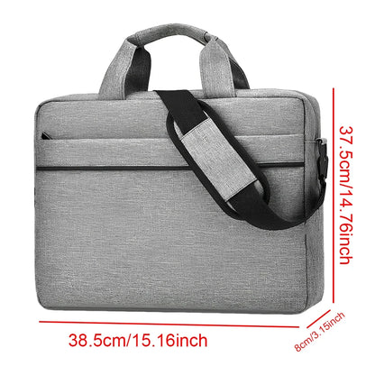 Laptop Carrying Case Shockproof Laptop Crossbody Bag Waterproof Nylon Laptop Handbag 3 Compartments for 14 Inch Laptop