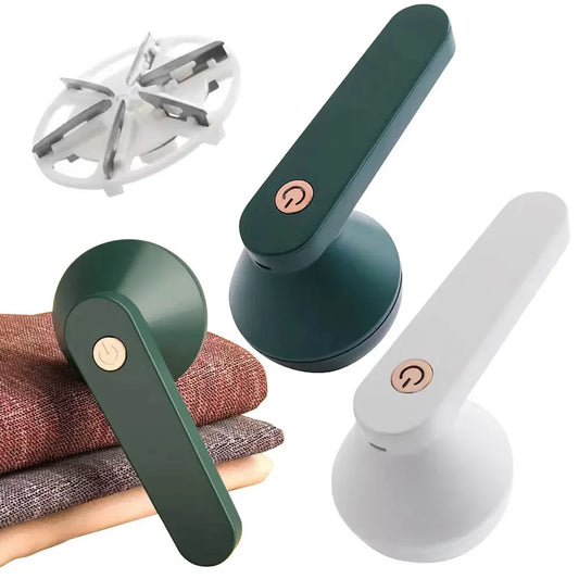 Electric Lint Remover Debobbler Clothes Shaver 6 Blades Portable Fuzz Remover USB Rechargeable Detachable Case for Home Travel