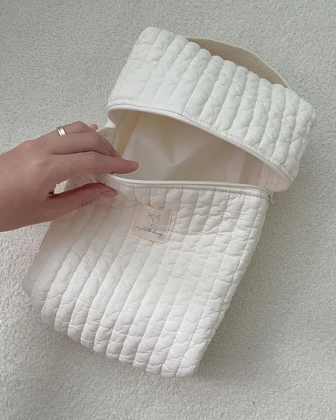 Portable Stroller Nappy Bag Quilted Baby Diaper Caddy Organizer Embroidered Mommy Bags Babies Accessories Changing Bag Storage