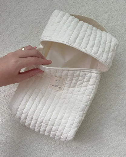 Portable Stroller Nappy Bag Quilted Baby Diaper Caddy Organizer Embroidered Mommy Bags Babies Accessories Changing Bag Storage