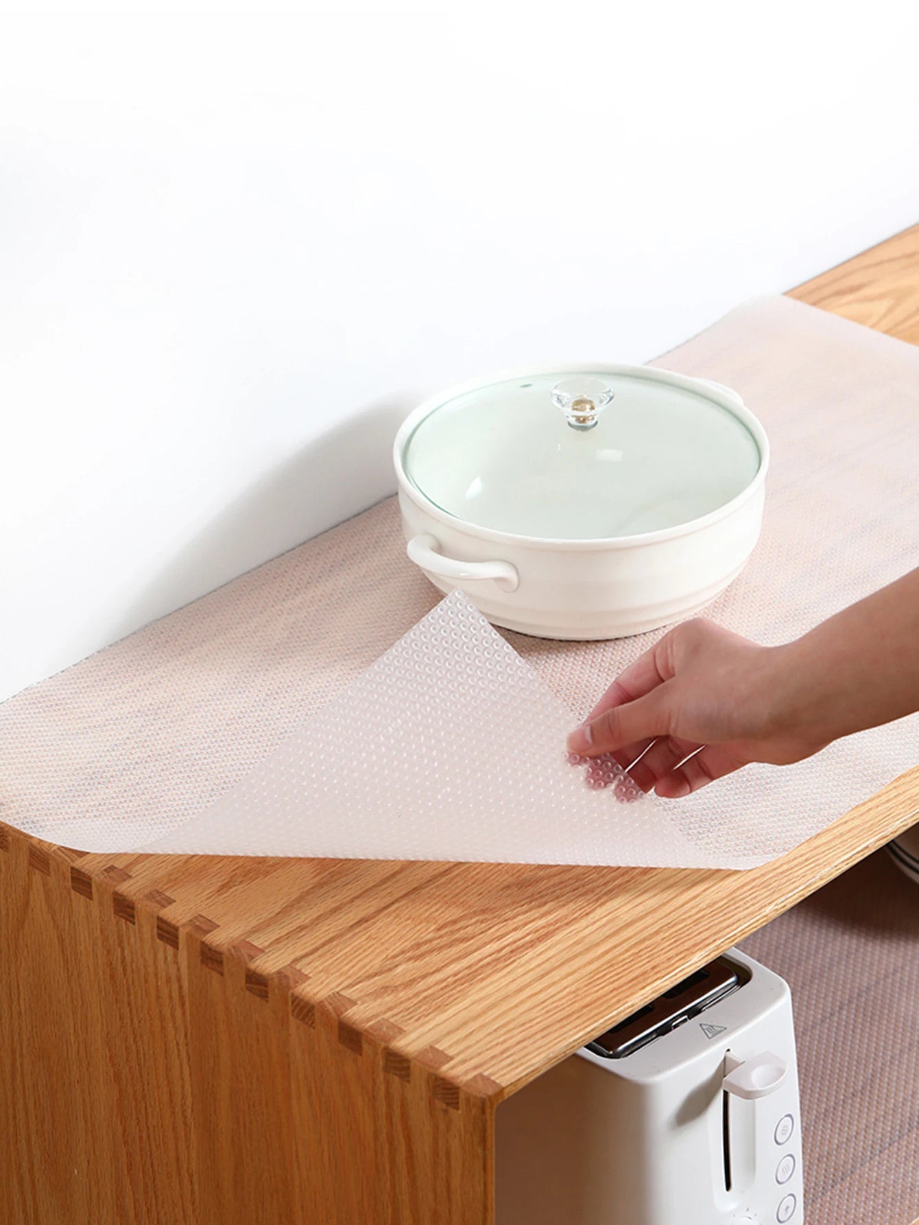 EVA Drawer Liner - Thickened Waterproof Shelf Paper for Kitchen Cabinets, Wardrobes & Shoe Storage (Oil/Mold Proof, Non-Slip)