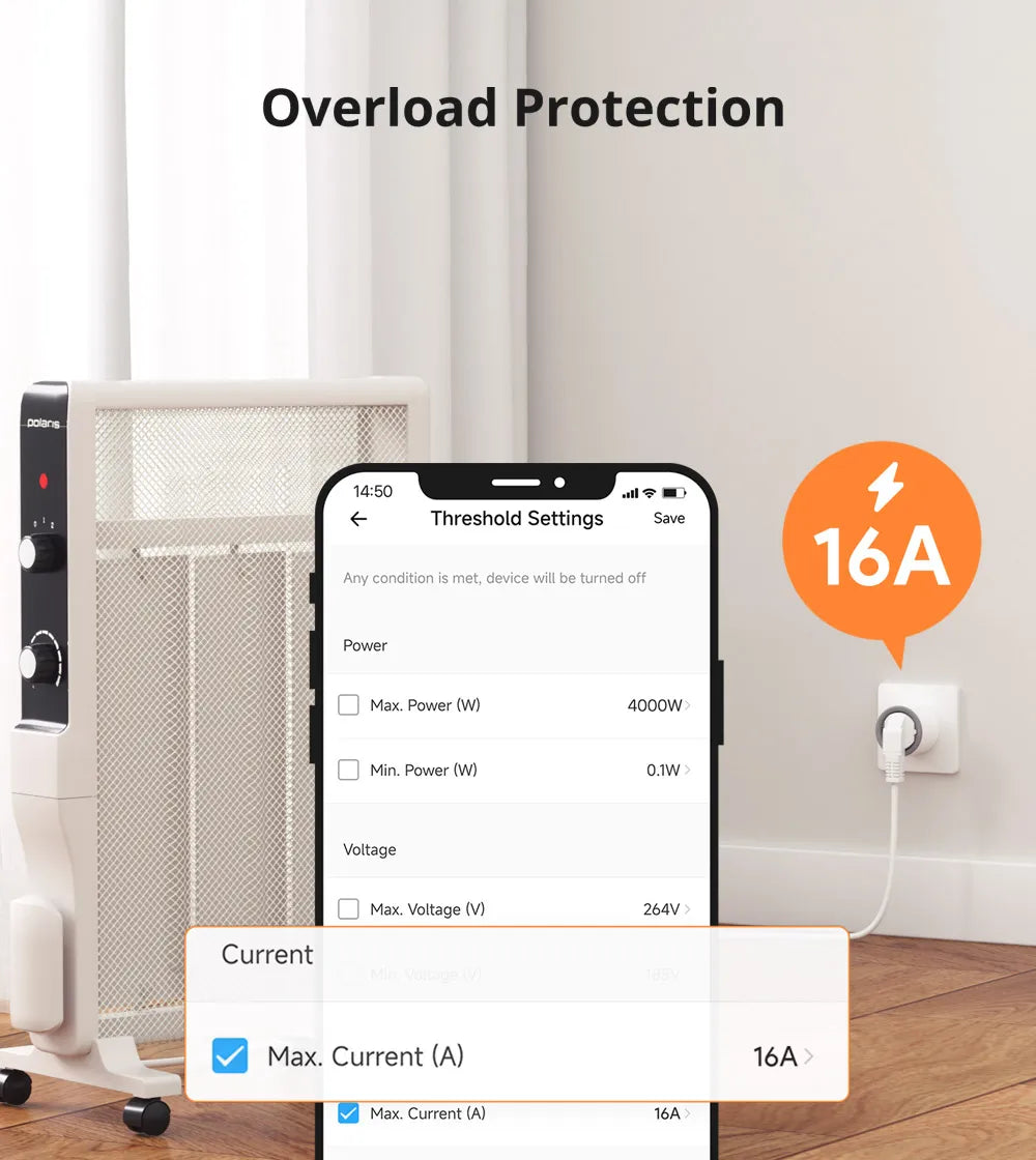 SONOFF S60 TPF EU Wifi Smart Plug 16A Current Smart Socket With Energy Monitoring Remote Control Timer Voice Control Smart Scene