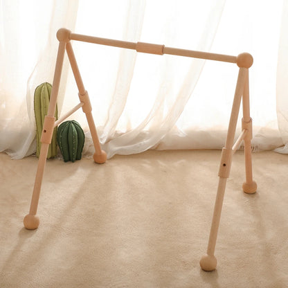 Baby Toys Play Gym Wood Baby Toy 0 to 6 Months Activities for Baby Wooden Newborn Furniture Baby Activity Gym Baby Rattle Toys