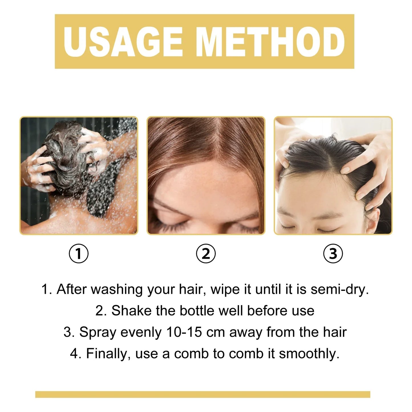 EELHOE Keratin Hair Serum Spray Deeply Moisturizing Hair Conditioner Treatment Anti Frizz Repair Damaged Hair Smoothing Oil 80ml