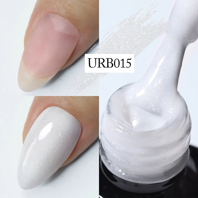 UR SUGAR 7ml Nude Crystal Rubber Base Gel Natural Color Semi Permanent Soak off UV LED Gel Nail Art Varnish