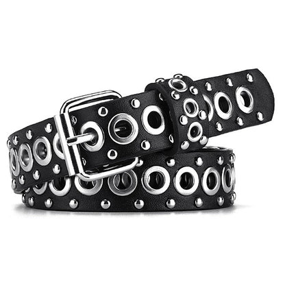 Women's Belt Trend Rivet Thin Belt Men's Belt Punk Hip Hop Rock Y2K Style Belt Jeans Belt Soft PU Leather Belt