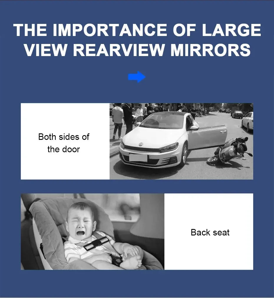 Universal Wide Angle Convex Rearview HD Mirror Center Rear View Baby Child Seat Watch Sun Visor Interior Monitor Auto Accessory