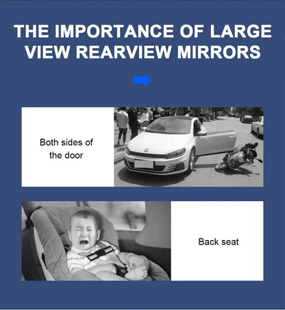 Universal Wide Angle Convex Rearview HD Mirror Center Rear View Baby Child Seat Watch Sun Visor Interior Monitor Auto Accessory
