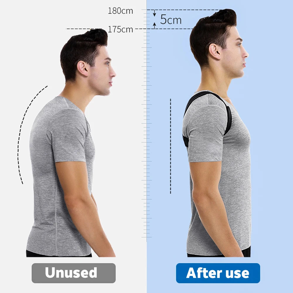 Posture Corrector for Men & Women - Adjustable Back Brace, Spine Support, Shoulder & Neck Alignment, Posture Straightener