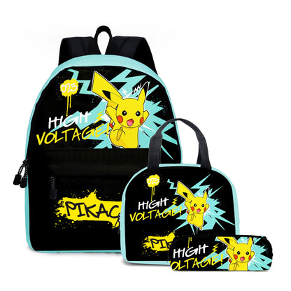 Pokemon Pikachu School Bags Backpacks Anime Kids Bags Kawaii Big Capacity Travel Bag Teenagers Schoolbag Girls Boys Rucksacks