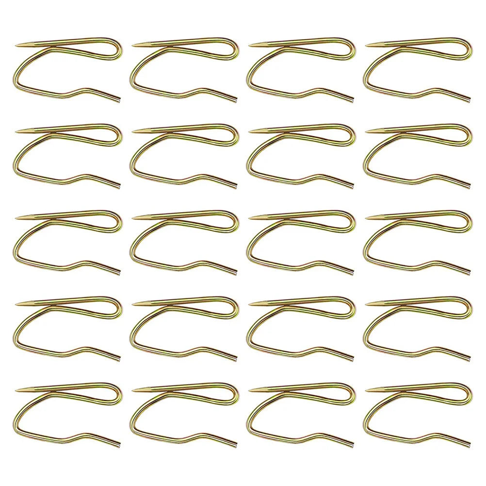 50pcs Metal Curtain Hooks for Drapes- Shaped Drapery Hook for Window Curtain Door Curtain Shower Curtain Golden