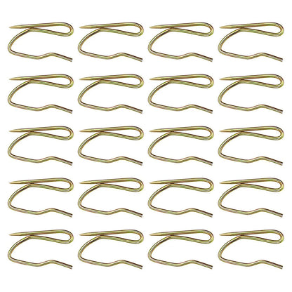 50pcs Metal Curtain Hooks for Drapes- Shaped Drapery Hook for Window Curtain Door Curtain Shower Curtain Golden
