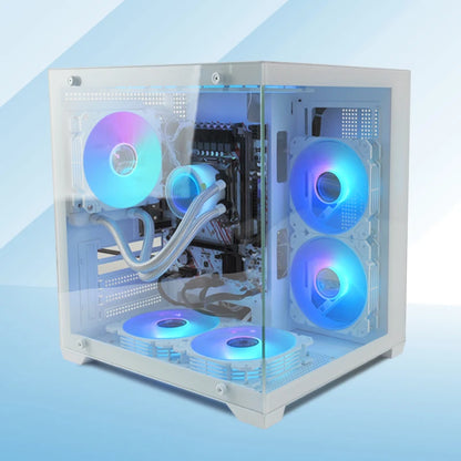 MANMU Hot Selling Gaming Computer MATX Cases pc Tempered Glass Case pc Computer Gaming Matx Computer Case