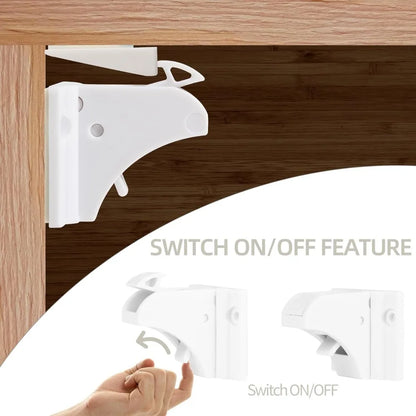 Magnetic Baby Safety Lock Self-adhesive Drawer Cabinet Door Invisible Induction Magnetic Limiter Baby Protection Cabinet Lock