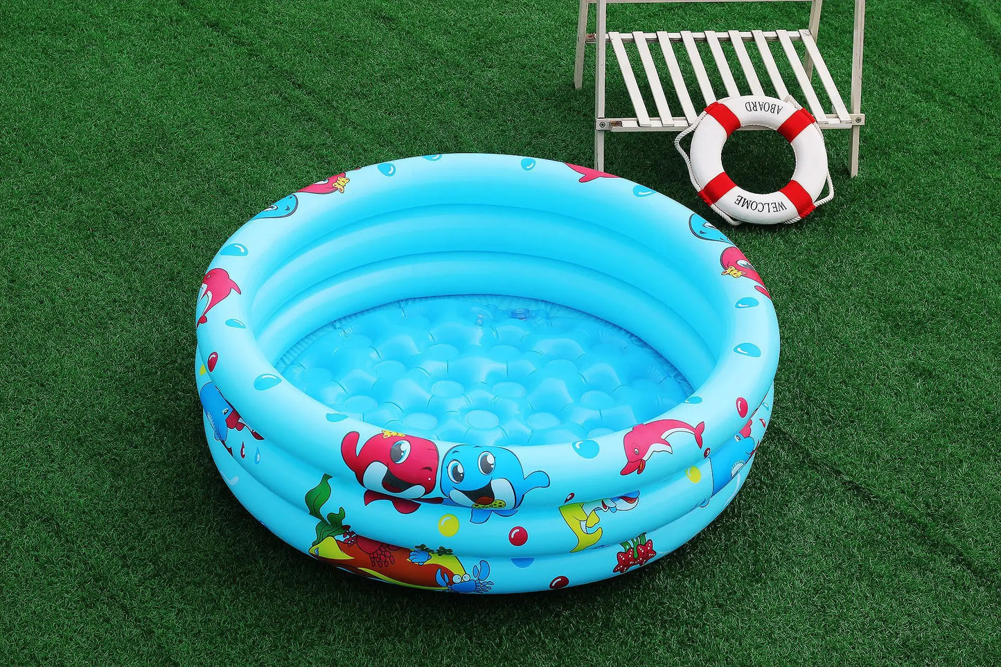 Reusable Inflatable Swimming Pool Double Layer Garden Portable Thickened For Kids Water Toys Party Round Indoor Outdoor Paddling