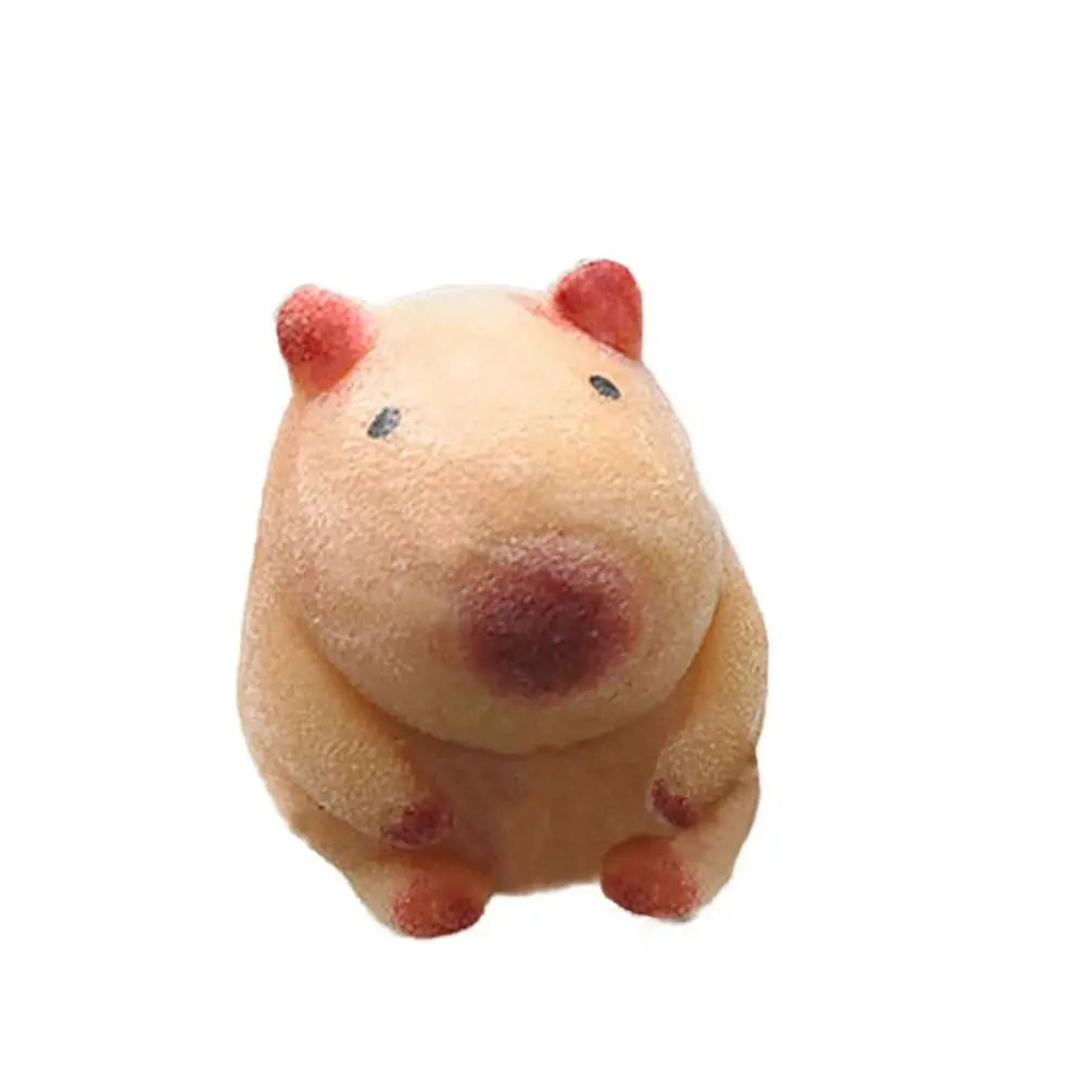 Random 1PC Pink White Capybara Squeezing Toys Squishy Toys Capybara Stress Relief Toys Pinch Stretch Decompress Stress Toys