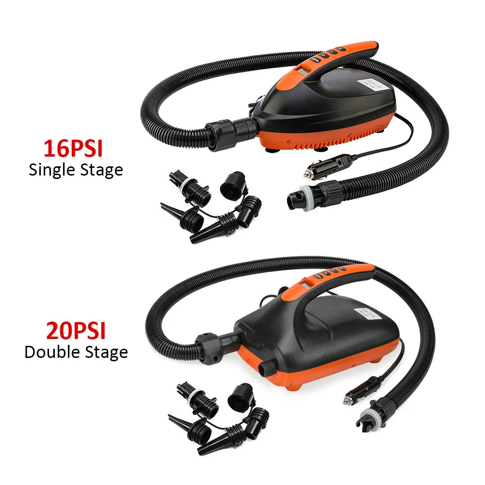 Air Pump Electric Air Pump 16PSI Single Stage Portable Air Pump with Nozzles Inflatable Pump Double Stage Electric Air Pump
