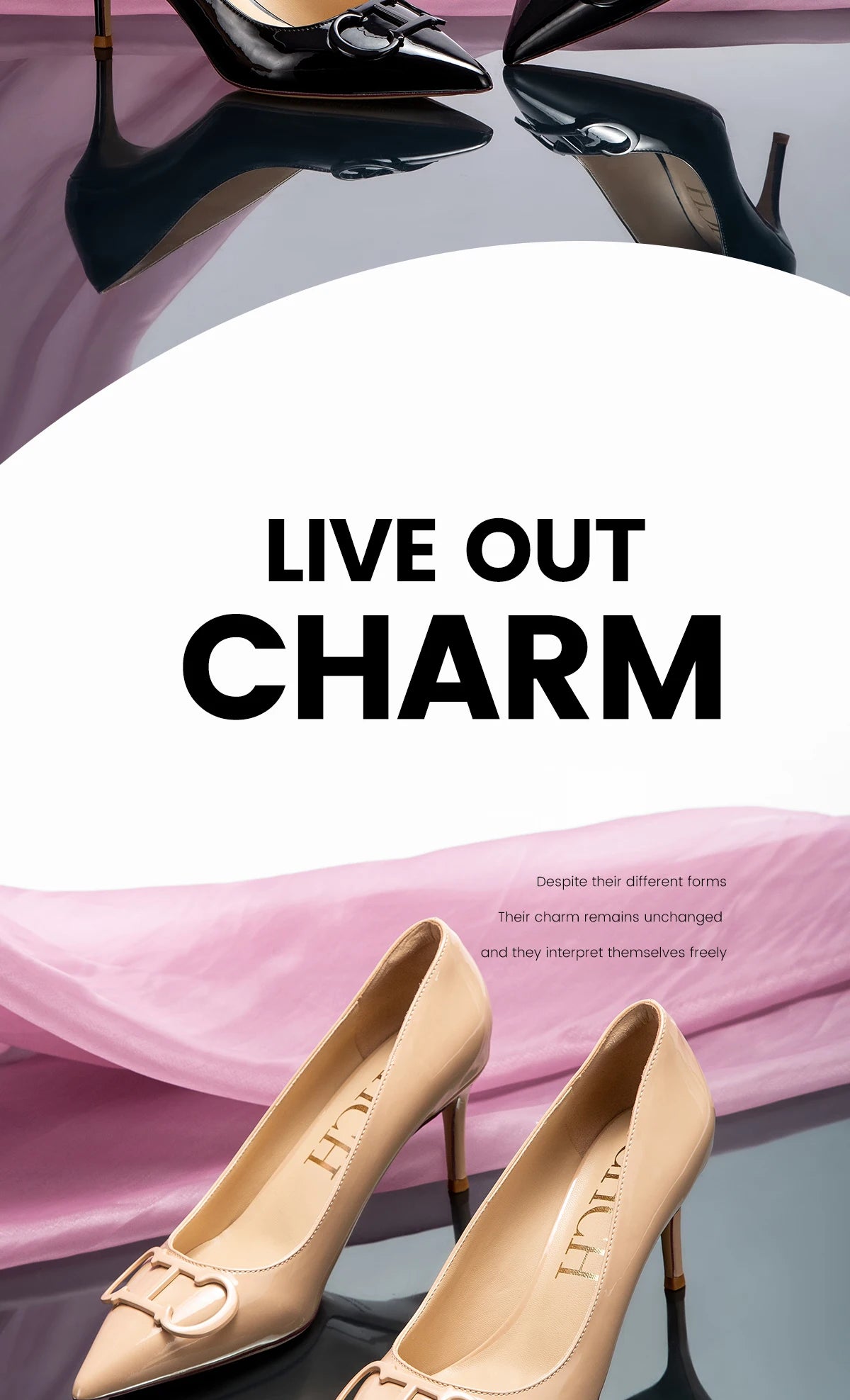 CHCH Women's High Heels New Lacquer Leather Women's Business Wedding Shoes 7cm