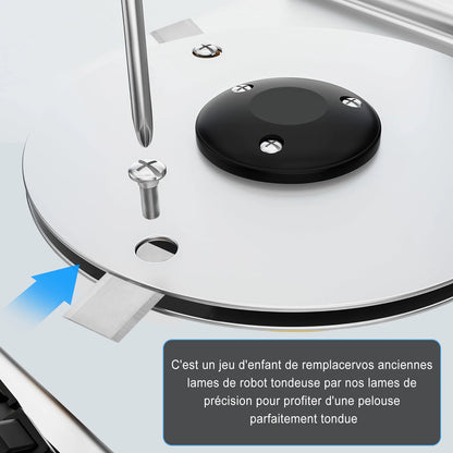 36*18*0.9mm 30pcs Replacement Blades for Robot Lawn Mower for Worx LandXcape Lawn Mower Blades Titanium Robot Lawn Mower Blades