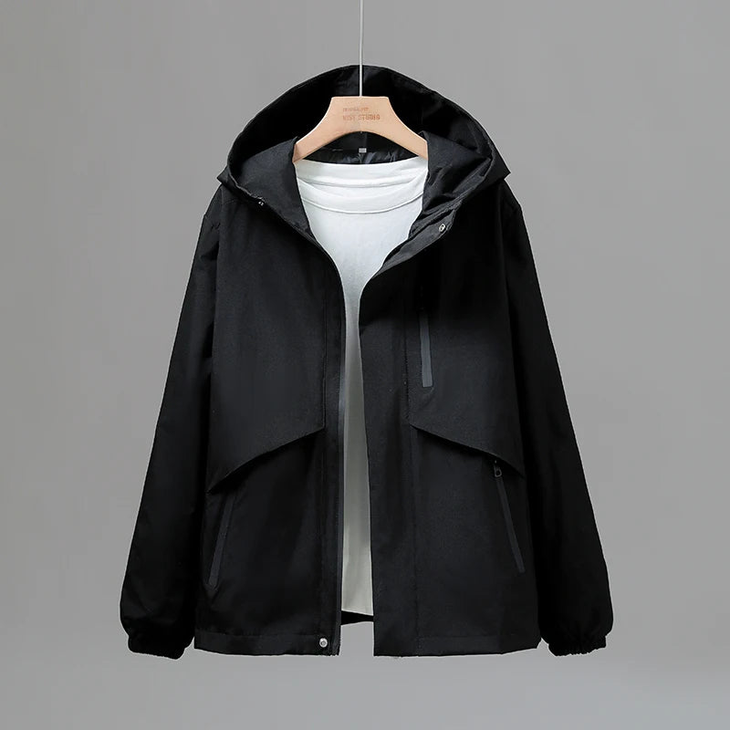 Women Travel Jacket Casual Wears Hooded Coat Outdoor Hiking Couple Wind-Proof Clothing Spring Autumn Fashion Unisex Outerwear