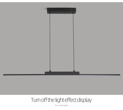 Dining hanging Chandelier  Modern Strip Pendant  Light For Kitchen Office Bedroom Hang Light Home Décor Lighting Fixtures