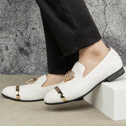 Luxury Brand Loafers Diamond Velvet Men Dress Wedding Shoes Rivets Casual Flats Designer Sneakers