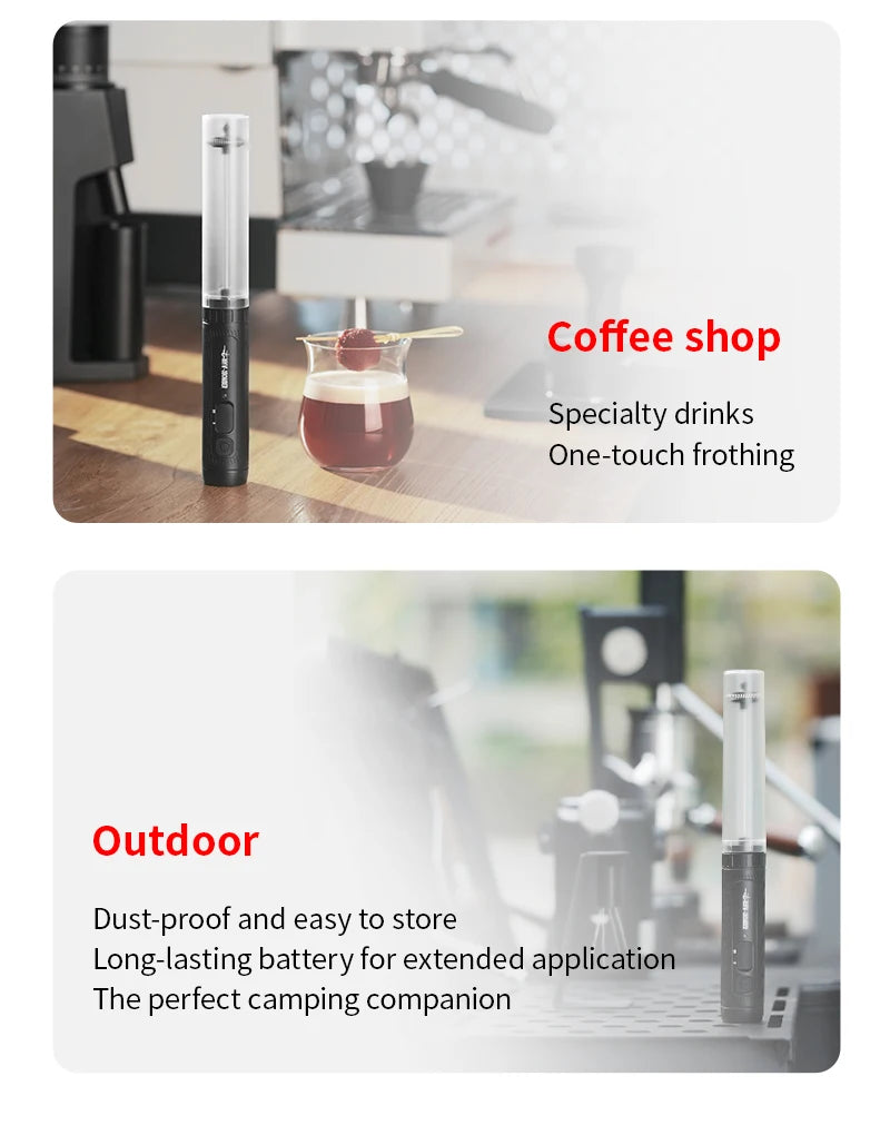 MHW-3BOMBER Official New Electric Milk Frother Handheld Wireless Blender Latte Cream Egg Beater Food Blender