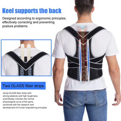 TIKE Back Brace Posture Corrector for Unisex Upper & Lower Back Pain Relief Adjustable & Fully Back Support Improve Back Posture