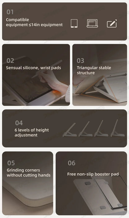 Tablet Stand Drawing iPad Stand For iPad Pro Xiaomi Samsung Lenovo Tablet Support Laptop Stand Book Holder Tablet  Accessories
