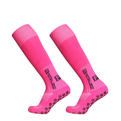 New Long FS soccer Socks Men Women Sports Round Silicone Non-Slip Grip Football Socks