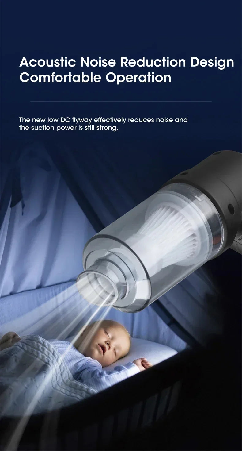 Cordless Car Vacuum Cleaner - Handheld High-Power Suction for Auto & Home, Portable Mini Vacuum with Strong Blowing Function