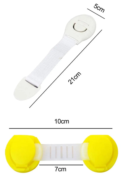 10pcs  Kids Safety Door Lock Child Safety Cabinet Lock Baby Proof Security Protector Drawer Door Cabinet Lock Plastic Protection