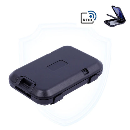 Slim Wallet RFID Blocking Wallet For Men Removable Money Metal Wallet With Money Clip For Men Crush Resistant