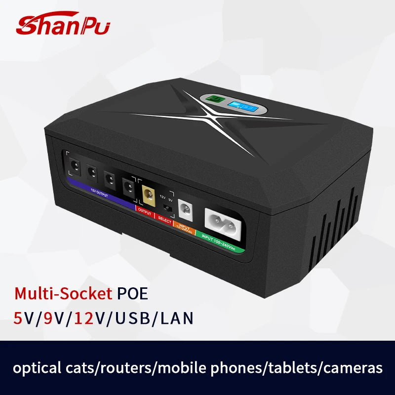 Mini Ups Power Bank Ups 100w 48000mah 5v 9v12v 24v Mini Ups with 12hr Backup Time Uninterruptible Power Supply Poe Dc Power