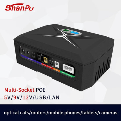 Mini Ups Power Bank Ups 100w 48000mah 5v 9v12v 24v Mini Ups with 12hr Backup Time Uninterruptible Power Supply Poe Dc Power