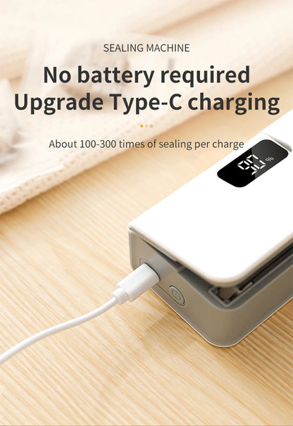 Mini Bag Sealer Plastic Bag Heat Sealer Plastic Bag Sealing Machine USB Rechargeable Portable Package Bags Sealer