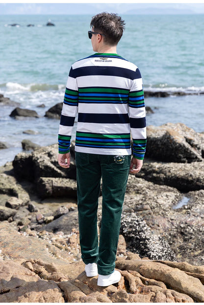 2024 Winter Corduroy Pants for Men Casual Stretch Cotton Straight  Mens Trousers Mid Waist Korean Style  Free Delivery Plus Size