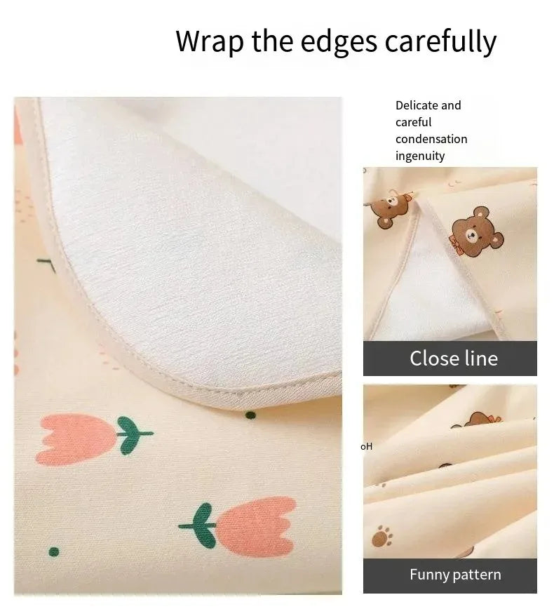 120*90CM Infant Change Diaper Pad Cover Washable Newborn Bed Nappy Mattress Crib Sheet Waterproof Baby Urine Mat Cotton Reusable