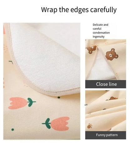 120*90CM Infant Change Diaper Pad Cover Washable Newborn Bed Nappy Mattress Crib Sheet Waterproof Baby Urine Mat Cotton Reusable
