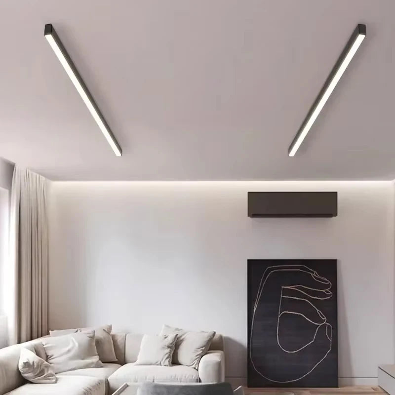 Modern LED Strip Light Long One Lamp Bright Installation For Living Room Aisle Balcony Entrance Hallway Corridor Office Lighting