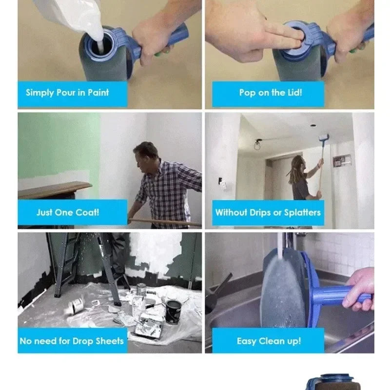 Professional Wall Paint Roller Set Multifunctional Clean-cut Edges Painting Rolling Brush For Wall Painting Treatment Tools