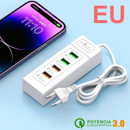 USB Plug Power Strip Charger Station Splitter 5V4A USB TYPE C 3.0 Fast Charger Phone Charging Plug USB US EU Electrical Socket