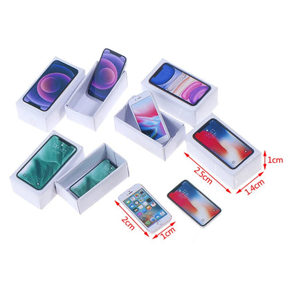 1:12 Scale Miniature Dollhouse Mobile Phone Model for Doll House Decoration