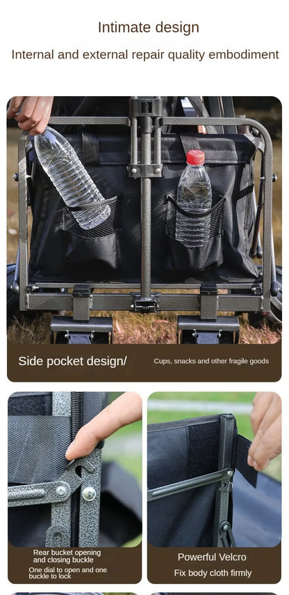 Electric Camping Cart, Folding and Pulling Outdoor Tent Cart