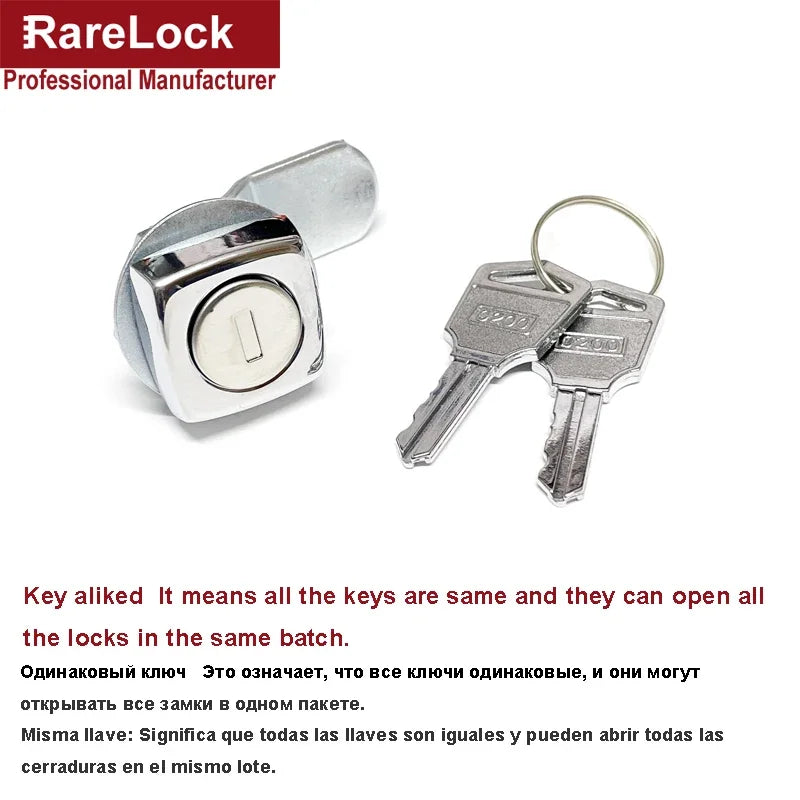 Round Cabinet Cam Lock Waterproof for Home Drawer Strorage-box GYM Locker Hardware Rarelock MMS500 G