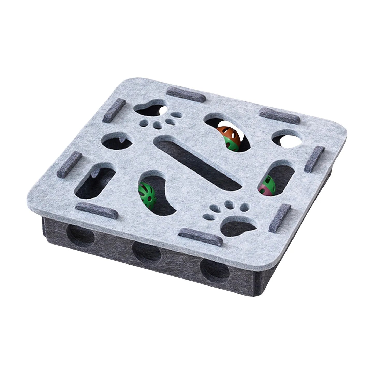 Interactive Educational Toys For Indoor Cat Tease Box Cat Puzzle Toy Felt Puzzle Box Sports Entertainment Hunting Cat Toys