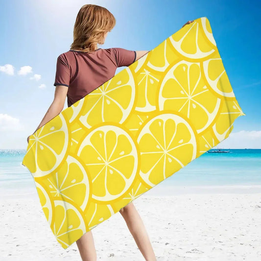 Beach Towel Fast Dry Towel for Fitness Fashion Gym Towels With Designs Microfiber Sauna Cloth Lemon Absorbent Home Quick Trip