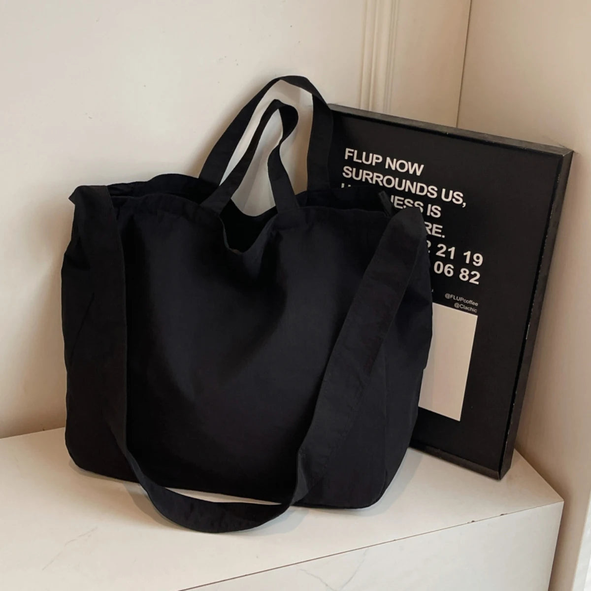 Tote Bag for Women 2025 New Large-Capacity Canvas Shoulder Bag Commuter Computer Bag Large Bag Handbag Korean Style Work Class Travel Play Shopping Shopping