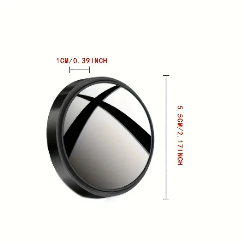 A pair of 360-degree adjustable wide-angle blind spot mirrors, reversing mirrors, and rearview mirrors